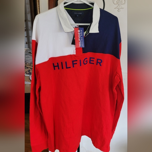 NWT Tommy Hilfiger Sailing Gear Long Sleeve Polo - Picture 2 of 15